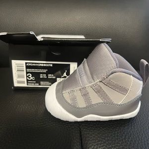 Brand new baby greys Jordan 11 crib bootie